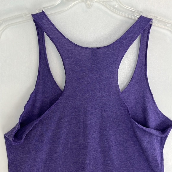 Next Level Apparel Heather Purple Graphic Racerback Tank Top - Picture 5 of 7